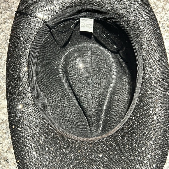 Black Rhinestone Band Cowgirl glitter Hat - Picture 6 of 6